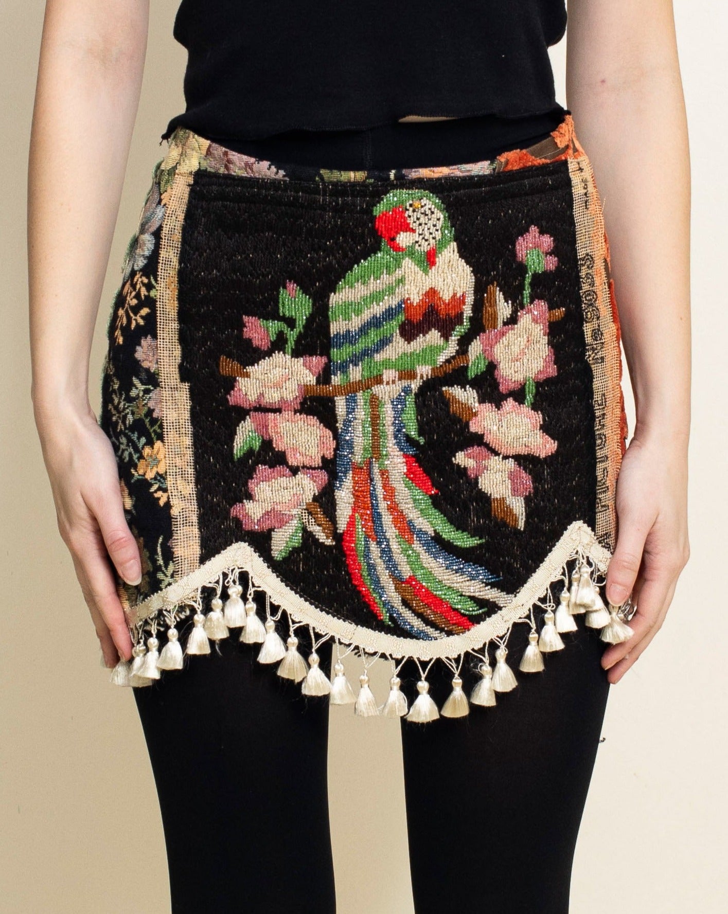 Kristin Mallison - Beaded Parrot Mini Skirt